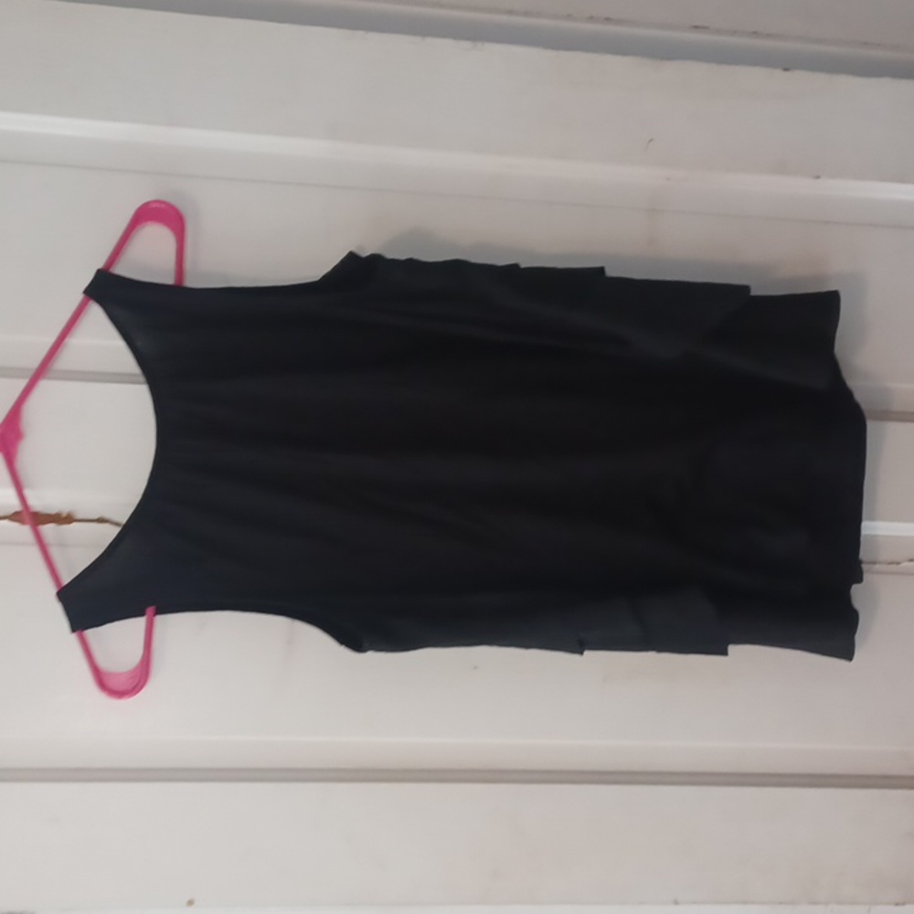 Anne Taylor loft sleaveles Ruffled blouse light weight cotton poly size med - Picture 2 of 4